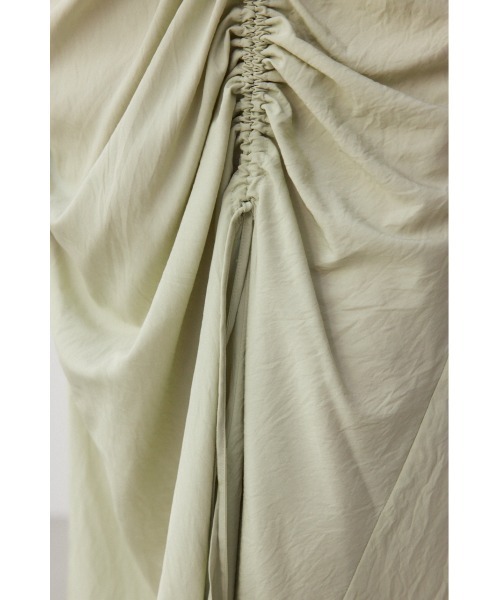 crie conforto(クリーコンフォルト)の「シャーリングギャザーワンピース(ワンピース・レディース・ブラック/ミント・SMALL/MEDIUM)」の7枚目の写真