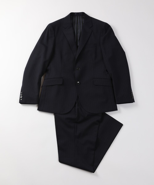 MEN'S BIGI（メンズビギ）の「ヘリンボーンストライプスーツセットアップ（スーツセット・メンズ・ネイビー/グレー・01/02/03/04）」の2枚目の写真