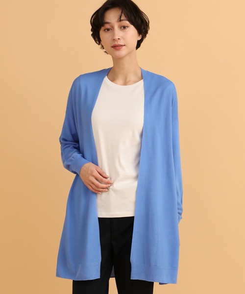 I.T.'S international（イッツインターナショナル）の「ホールガーメント ニットカーディガン《Cuoo》（カーディガン/ボレロ・レディース・グレー/チェリーピンク/ブルー・フリー）」の3枚目の写真