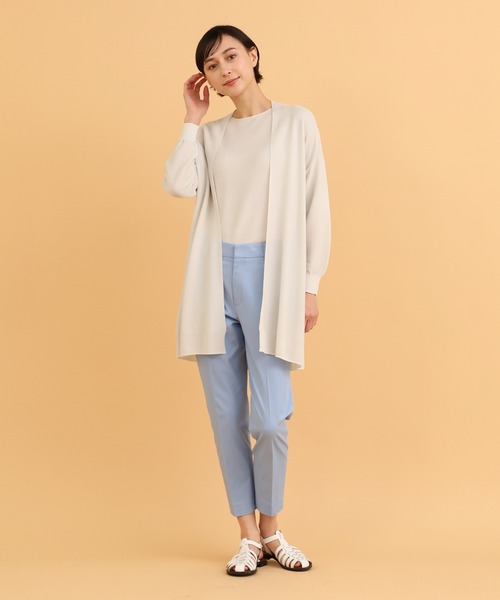 I.T.'S international（イッツインターナショナル）の「ホールガーメント ニットカーディガン《Cuoo》（カーディガン/ボレロ・レディース・グレー/チェリーピンク/ブルー・フリー）」の4枚目の写真