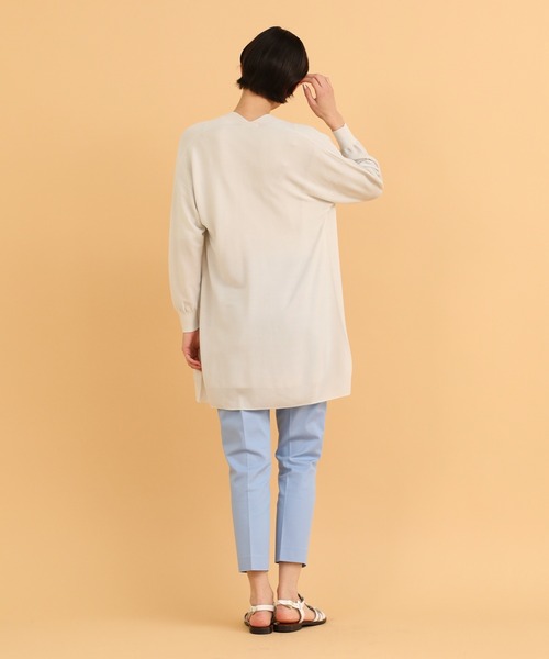 I.T.'S international（イッツインターナショナル）の「ホールガーメント ニットカーディガン《Cuoo》（カーディガン/ボレロ・レディース・グレー/チェリーピンク/ブルー・フリー）」の6枚目の写真