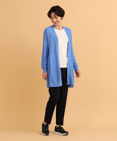 I.T.'S international（イッツインターナショナル）の「ホールガーメント ニットカーディガン《Cuoo》（カーディガン/ボレロ・レディース・グレー/チェリーピンク/ブルー・フリー）」の7枚目の写真