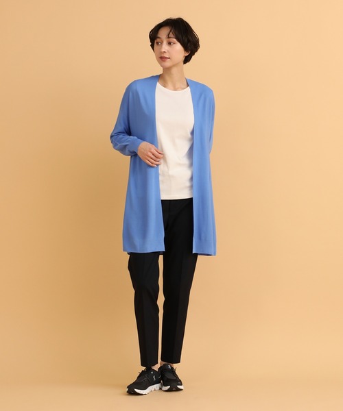 I.T.'S international（イッツインターナショナル）の「ホールガーメント ニットカーディガン《Cuoo》（カーディガン/ボレロ・レディース・グレー/チェリーピンク/ブルー・フリー）」の8枚目の写真