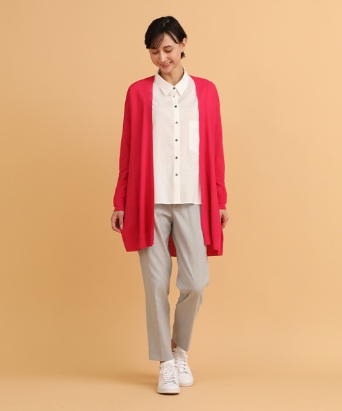 I.T.'S international（イッツインターナショナル）の「ホールガーメント ニットカーディガン《Cuoo》（カーディガン/ボレロ・レディース・グレー/チェリーピンク/ブルー・フリー）」の10枚目の写真