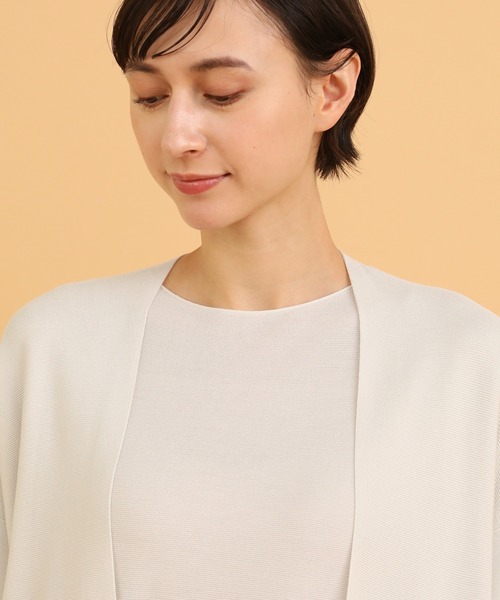 I.T.'S international（イッツインターナショナル）の「ホールガーメント ニットカーディガン《Cuoo》（カーディガン/ボレロ・レディース・グレー/チェリーピンク/ブルー・フリー）」の12枚目の写真