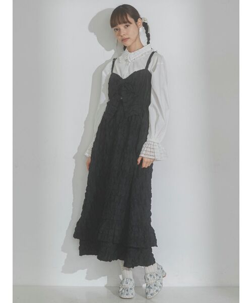 merry jenny(メリージェニー)の「シアーギンガムシャツ(シャツ/ブラウス・レディース・オフホワイト・FREE)」の4枚目の写真