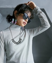 <大きいサイズ> ハイネックラメカットソー GEVS.