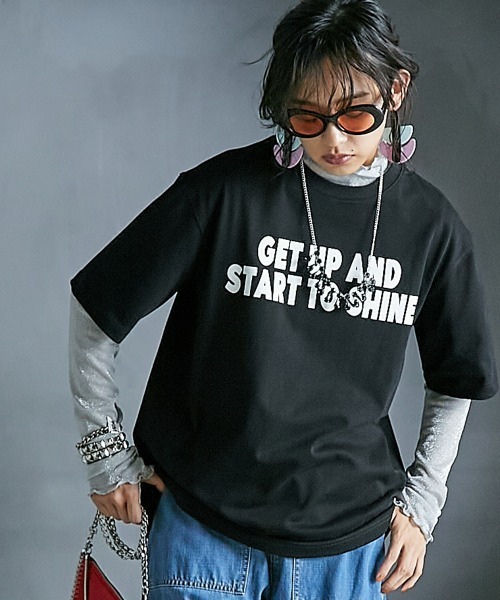 GEVS.（ジェイヴィス）の「＜大きいサイズ＞ ハイネックラメカットソー GEVS.（Tシャツ/カットソー・レディース・パープル/ブラック/シルバー・L/LL/3L/4L/5L）」の18枚目の写真