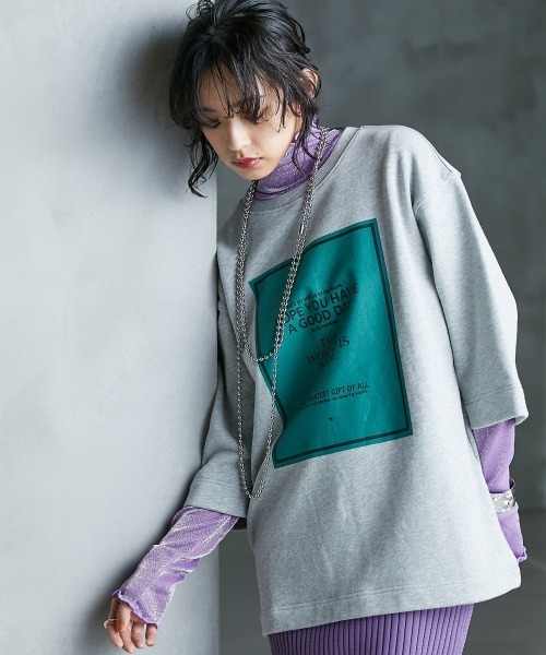 GEVS.（ジェイヴィス）の「＜大きいサイズ＞ ハイネックラメカットソー GEVS.（Tシャツ/カットソー・レディース・パープル/ブラック/シルバー・L/LL/3L/4L/5L）」の14枚目の写真