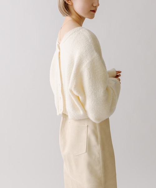 mline（エムライン）の「[mline]ロゴショートニット（ニット/セーター・レディース・レッド/ピンク/グリーン/オフホワイト/ベージュ/ネイビー・FREE）」の10枚目の写真