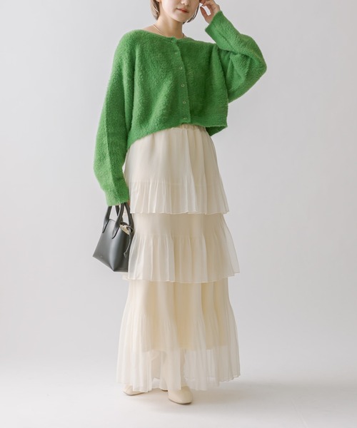 mline（エムライン）の「[mline]ロゴショートニット（ニット/セーター・レディース・レッド/ピンク/グリーン/オフホワイト/ベージュ/ネイビー・FREE）」の20枚目の写真