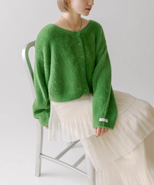 mline（エムライン）の「[mline]ロゴショートニット（ニット/セーター・レディース・レッド/ピンク/グリーン/オフホワイト/ベージュ/ネイビー・FREE）」の19枚目の写真