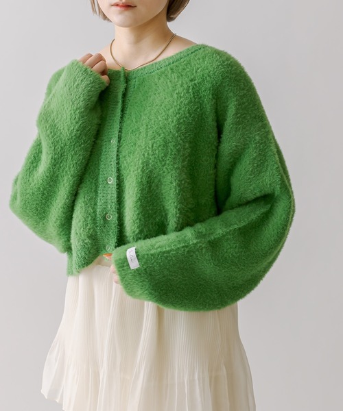 mline（エムライン）の「[mline]ロゴショートニット（ニット/セーター・レディース・レッド/ピンク/グリーン/オフホワイト/ベージュ/ネイビー・FREE）」の15枚目の写真