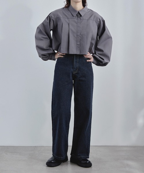 etoll.(エトル)の「セミワイドデニムパンツ(デニムパンツ・レディース・インディゴブルー/サックスブルー・M)」の21枚目の写真