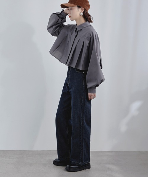 etoll.(エトル)の「セミワイドデニムパンツ(デニムパンツ・レディース・インディゴブルー/サックスブルー・M)」の3枚目の写真