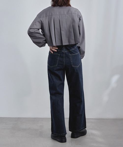 etoll.(エトル)の「セミワイドデニムパンツ(デニムパンツ・レディース・インディゴブルー/サックスブルー・M)」の5枚目の写真