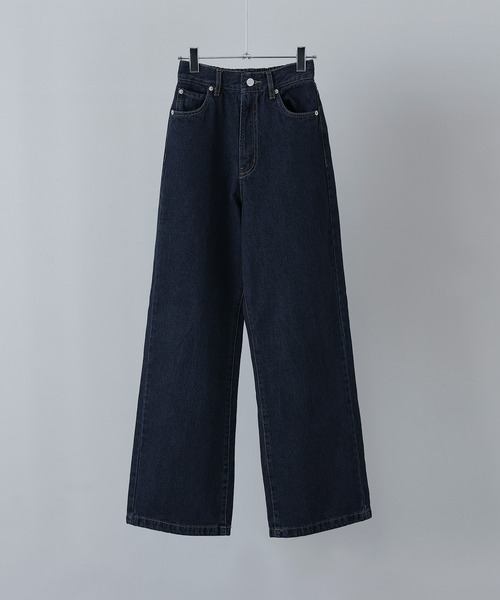 etoll.(エトル)の「セミワイドデニムパンツ(デニムパンツ・レディース・インディゴブルー/サックスブルー・M)」の13枚目の写真