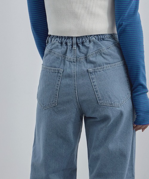 etoll.(エトル)の「セミワイドデニムパンツ(デニムパンツ・レディース・インディゴブルー/サックスブルー・M)」の9枚目の写真
