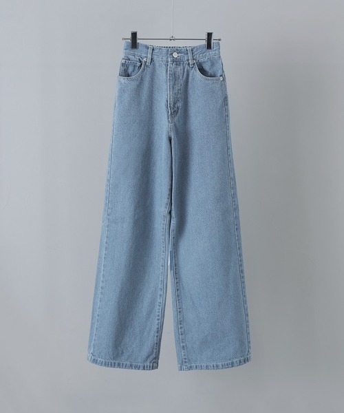 etoll.(エトル)の「セミワイドデニムパンツ(デニムパンツ・レディース・インディゴブルー/サックスブルー・M)」の14枚目の写真