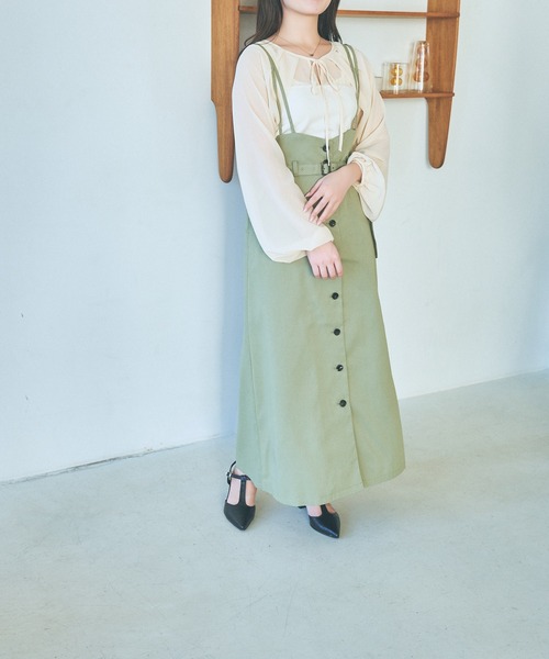 mysty woman（ミスティウーマン）の「レイヤースリーブプルオーバー　106908（Tシャツ/カットソー・レディース・モカ/ブラック/オフホワイト・FREE）」の6枚目の写真