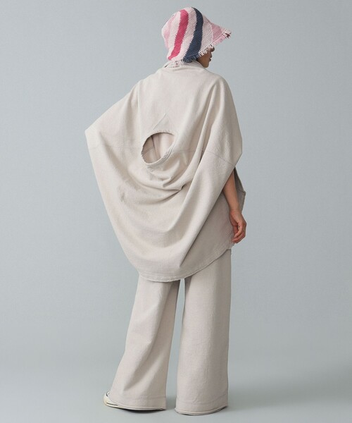 BEAMS BOY(ビームスボーイ)の「maturely / Hem Cut Off Flare Jersey Pants(その他パンツ・レディース・ベージュ/ネイビー・ONE SIZE)」の6枚目の写真