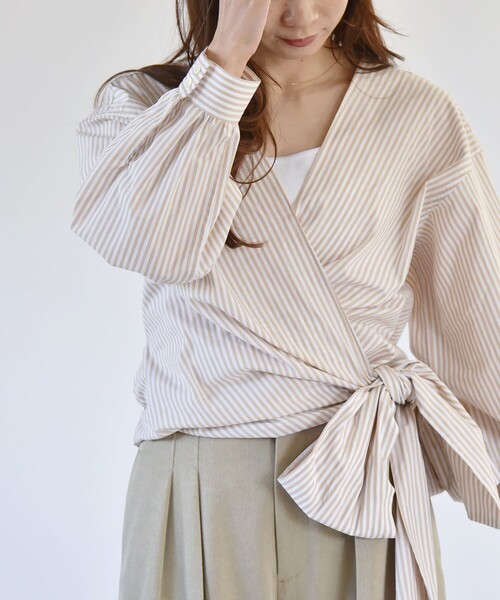 ブラウス シャツ カシュクールシャツ レディース FREAK'S STORE ブラウス シャツ スプリング チェック
