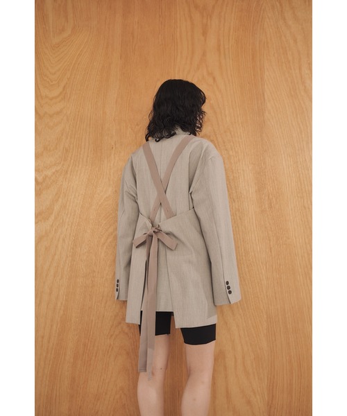 Abor(アボア)の「【Abor】Mulch Apron Dress/マルチエプロンドレス(ワンピース・レディース・グレイッシュベージュ/カーキ・FREE)」の7枚目の写真