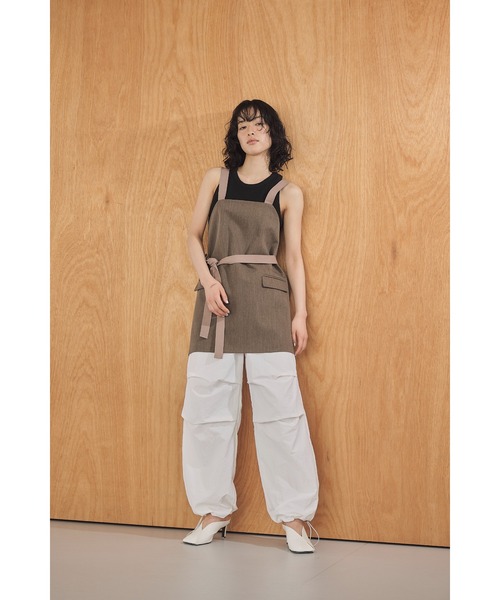 Abor(アボア)の「【Abor】Mulch Apron Dress/マルチエプロンドレス(ワンピース・レディース・グレイッシュベージュ/カーキ・FREE)」の20枚目の写真