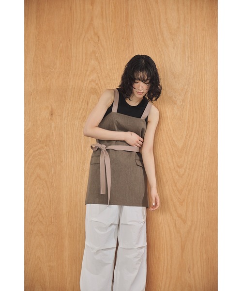 Abor(アボア)の「【Abor】Mulch Apron Dress/マルチエプロンドレス(ワンピース・レディース・グレイッシュベージュ/カーキ・FREE)」の18枚目の写真