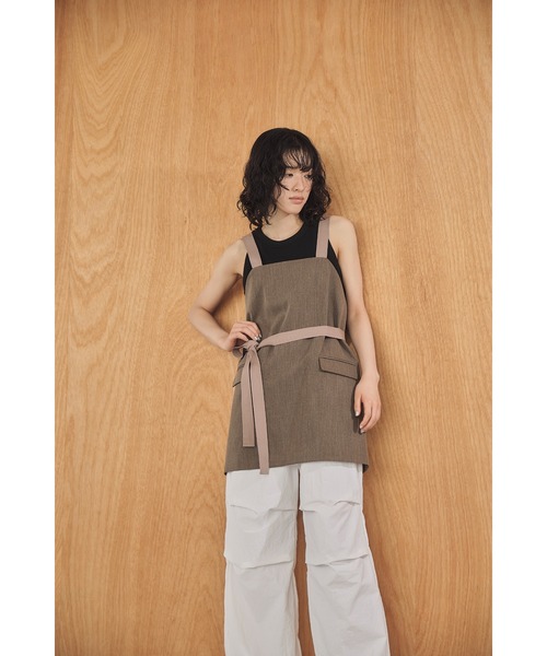 Abor(アボア)の「【Abor】Mulch Apron Dress/マルチエプロンドレス(ワンピース・レディース・グレイッシュベージュ/カーキ・FREE)」の19枚目の写真