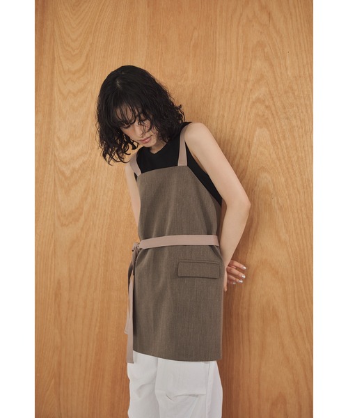 Abor(アボア)の「【Abor】Mulch Apron Dress/マルチエプロンドレス(ワンピース・レディース・グレイッシュベージュ/カーキ・FREE)」の15枚目の写真