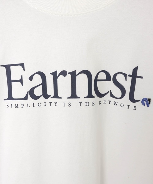 ANME（アンメ）の「Earnestロゴプリント長袖Tシャツ（Tシャツ/カットソー・レディース・グリーン/オートミール/オフホワイト/グレー/ネイビー・M/L）」の9枚目の写真