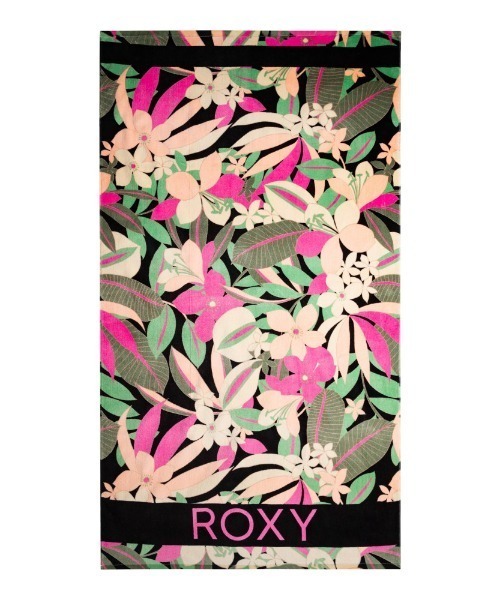 ROXY(ロキシー)の「COLD WATER PRINTED/ロキシービッグサイズマルチプリントビーチバスタオル(タオル・レディース・ブラウン/ブラック・FREE)」の1枚目の写真