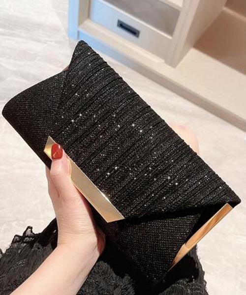 Miniministore(ミニミニストア)の「クラッチバッグ 結婚式 パーティーバッグ(クラッチバッグ・レディース・ブラック/ゴールド・FREE)」の2枚目の写真
