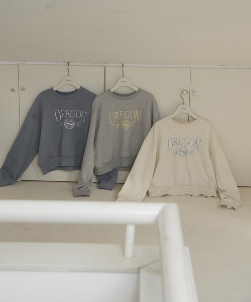 lawgy(ラウジー)の「drop shoulder color logo t / ドロップショルダーカラーロゴt(Tシャツ/カットソー・レディース・ヘザーグレー/ブルー/オートミール・FREE)」の11枚目の写真