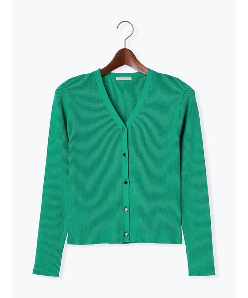 Te chichi（テチチ）の「12GリブVネックカーディガン（カーディガン/ボレロ・レディース・レッド/グリーン/ネイビー/ベージュ・F）」の18枚目の写真