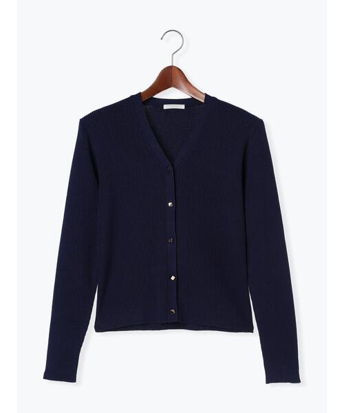 Te chichi（テチチ）の「12GリブVネックカーディガン（カーディガン/ボレロ・レディース・レッド/グリーン/ネイビー/ベージュ・F）」の19枚目の写真