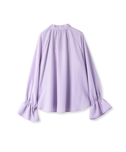 ketty(ケティ)の「フィブリルサテンボウタイブラウス ≪洗濯機で洗える≫(シャツ/ブラウス・レディース・パープル/オフホワイト/ブラック・M)」の12枚目の写真