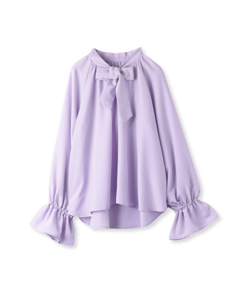 ketty(ケティ)の「フィブリルサテンボウタイブラウス ≪洗濯機で洗える≫(シャツ/ブラウス・レディース・パープル/オフホワイト/ブラック・M)」の22枚目の写真
