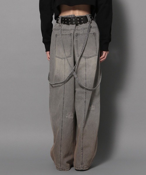 Anui（アニュイ）の「【UNISEX/3サイズ展開】ヴィンテージサスツキデニム（デニムパンツ・レディース・ブラック系/ブルー系・SMALL/LARGE/MEDIUM）」の15枚目の写真