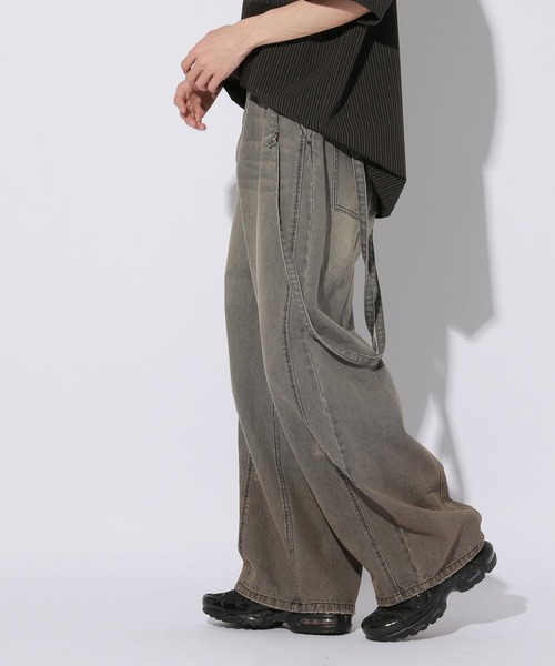 Anui（アニュイ）の「【UNISEX/3サイズ展開】ヴィンテージサスツキデニム（デニムパンツ・レディース・ブラック系/ブルー系・SMALL/LARGE/MEDIUM）」の4枚目の写真