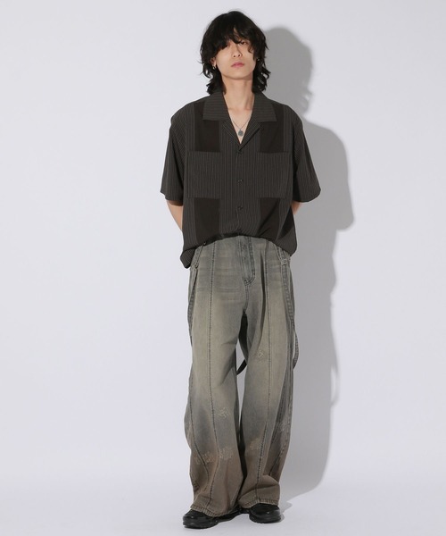 Anui（アニュイ）の「【UNISEX/3サイズ展開】ヴィンテージサスツキデニム（デニムパンツ・レディース・ブラック系/ブルー系・SMALL/LARGE/MEDIUM）」の5枚目の写真