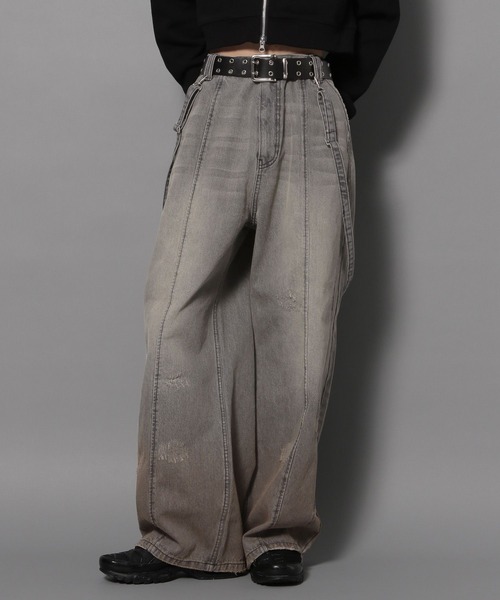 Anui（アニュイ）の「【UNISEX/3サイズ展開】ヴィンテージサスツキデニム（デニムパンツ・レディース・ブラック系/ブルー系・SMALL/LARGE/MEDIUM）」の8枚目の写真