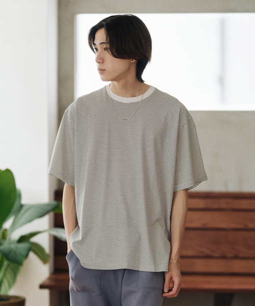 handvaerk（ハンドバーク）の「【handvaerk / ハンドバーク】別注 S/S BIG T-SHIRT BORDER（Tシャツ/カットソー・メンズ・ブラック/ホワイト・X-LARGE/LARGE/MEDIUM/SMALL）」の18枚目の写真