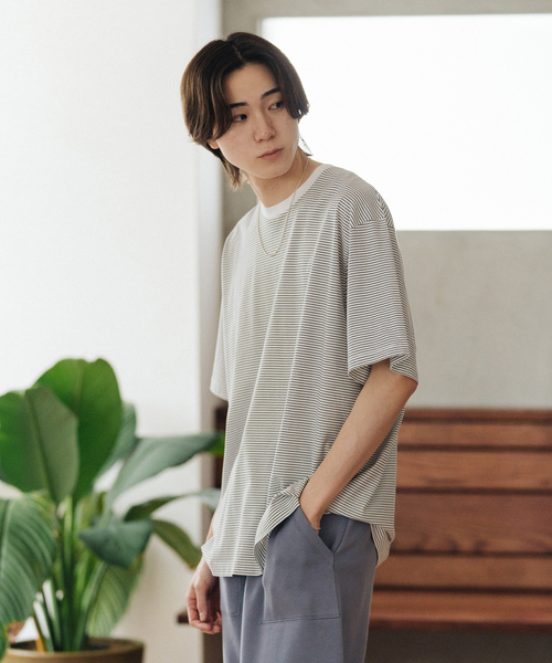 handvaerk（ハンドバーク）の「【handvaerk / ハンドバーク】別注 S/S BIG T-SHIRT BORDER（Tシャツ/カットソー・メンズ・ブラック/ホワイト・X-LARGE/LARGE/MEDIUM/SMALL）」の19枚目の写真