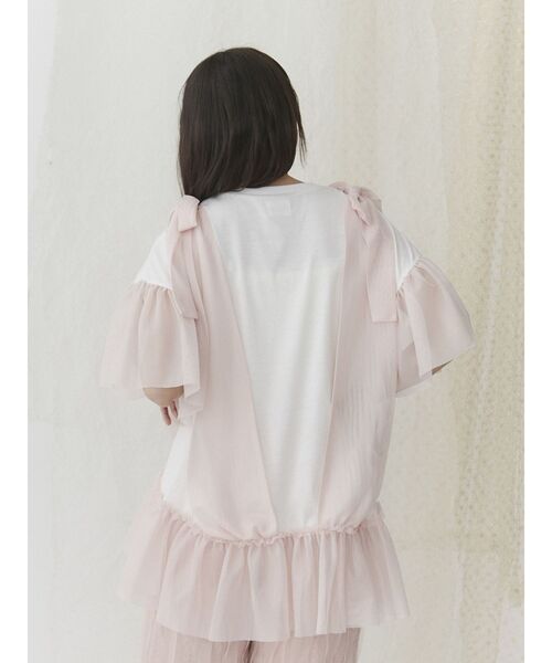 merry jenny（メリージェニー）の「ビスチェレイヤードtee（Tシャツ/カットソー・レディース・ブラック/ピンク/オフホワイト・FREE）」の11枚目の写真