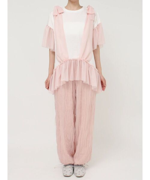 merry jenny（メリージェニー）の「ビスチェレイヤードtee（Tシャツ/カットソー・レディース・ブラック/ピンク/オフホワイト・FREE）」の20枚目の写真