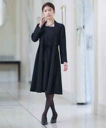 フォーマル 大きいサイズ 喪服礼服」に該当するブラック/黒色系の