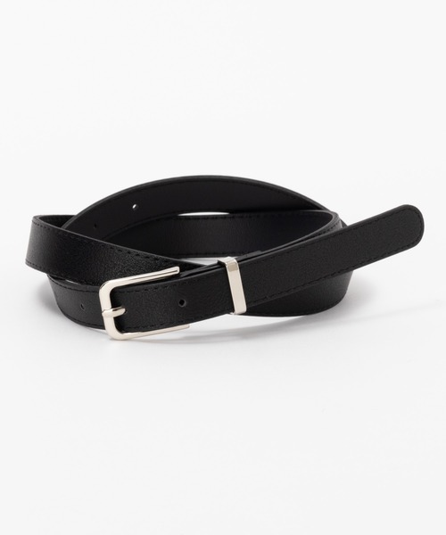 HusHusH（ハッシュアッシュ）の「HusHusH ハッシュアッシュ プレーンベルト（細め）（ベルト・レディース・ブラウン/ブラック/キナリ・フリー）」の3枚目の写真