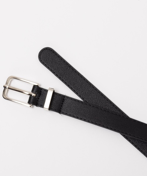 HusHusH（ハッシュアッシュ）の「HusHusH ハッシュアッシュ プレーンベルト（細め）（ベルト・レディース・ブラウン/ブラック/キナリ・フリー）」の7枚目の写真